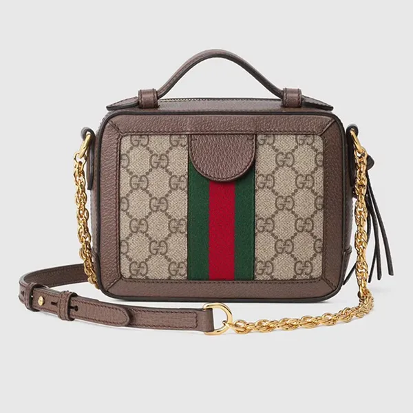 Túi Đeo Chéo Nữ Gucci Ophidia GG Mini Shoulder Bag 602576-K05NB-8745 Màu Nâu Be - Túi xách - Vua Hàng Hiệu