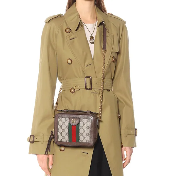 Túi Đeo Chéo Nữ Gucci Ophidia GG Mini Shoulder Bag 602576-K05NB-8745 Màu Nâu Be - Túi xách - Vua Hàng Hiệu