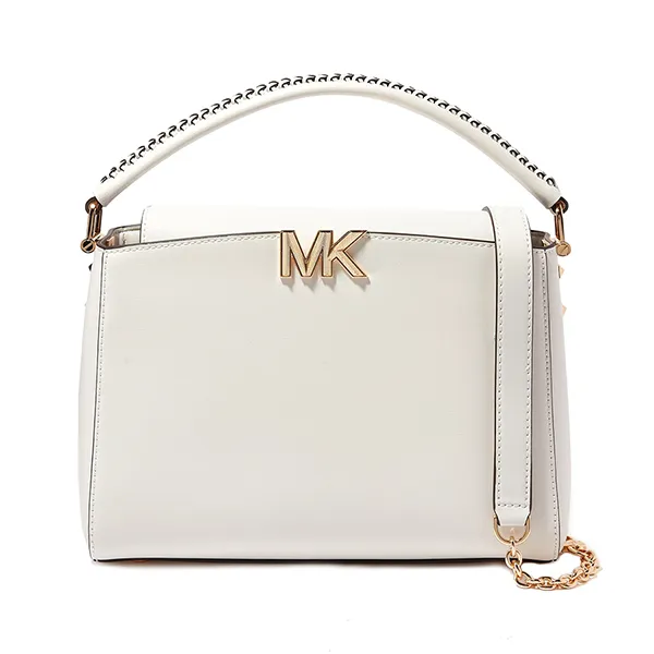 Túi Đeo Chéo Nữ Michael Kors MK Karlie Small Leather Crossbody Bag Màu Trắng Kem - Túi xách - Vua Hàng Hiệu