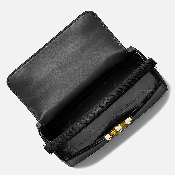 Túi Đeo Chéo Nữ Michael Kors MK Karlie Small Leather Crossbody Bag Màu Đen - Túi xách - Vua Hàng Hiệu