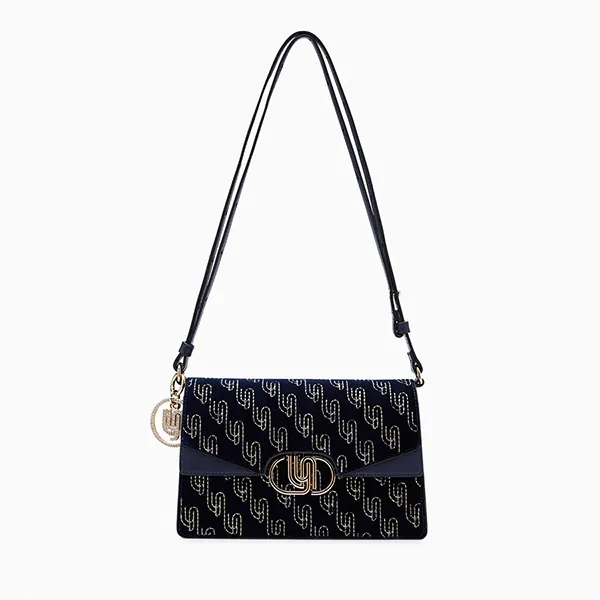 Túi Đeo Chéo Nữ Lyn Infinite Meya (EM) M Crossbody Bags LL23MBF276 Màu Xanh Đậm