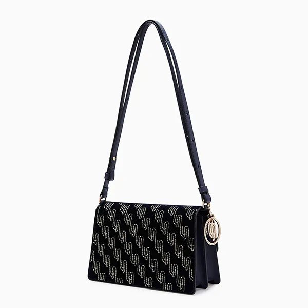 Túi Đeo Chéo Nữ Lyn Infinite Meya (EM) M Crossbody Bags LL23MBF276 Màu Xanh Đậm