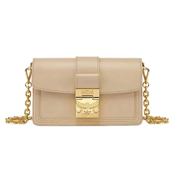 Túi Đeo Chéo Nữ MCM MWRBAWO03IW Shoulder Bag Màu Be