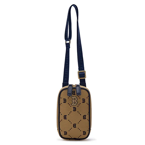 Túi Đeo Chéo Trẻ Em MLB Dia Monogram Mini Crossbag Boston Red Sox 7ACRMD94N-43BGS Màu Nâu