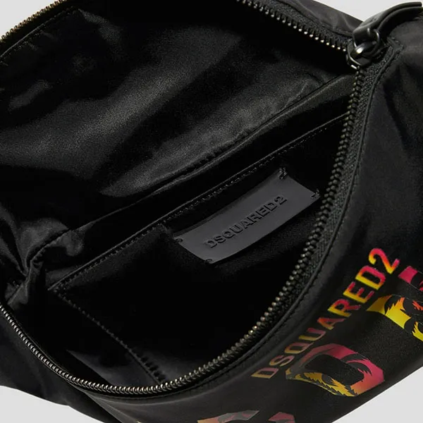 Túi Đeo Hông Nam Dsquared2 Black With Logo 'Sunset Cool' ICON Printed BBM0058117061882124 Màu Đen