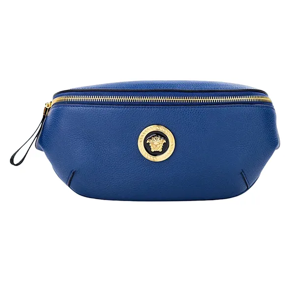 Túi Đeo Hông Nam Versace Grainy Calf Leather In Blue 1002884 1A02187 2UC4V Màu Xanh - Túi xách - Vua Hàng Hiệu