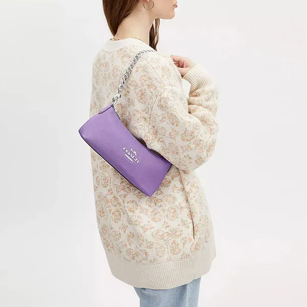Túi Đeo Vai Nữ Coach Charlotte Shoulder Bag CL407 Màu Tím