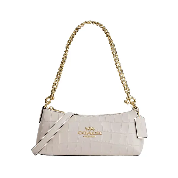 Túi Đeo Vai Nữ Coach Charlotte Shoulder Bag CL656 Màu Trắng