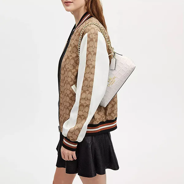 Túi Đeo Vai Nữ Coach Charlotte Shoulder Bag CL656 Màu Trắng