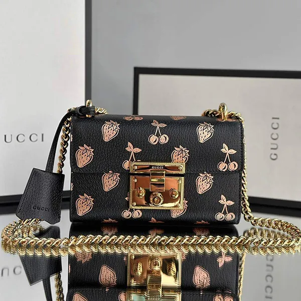 Túi Đeo Vai Nữ Gucci Berry Padlock Small Shoulder Bag 409487 1T5ZG-1170 Màu Đen - Túi xách - Vua Hàng Hiệu