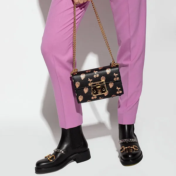 Túi Đeo Vai Nữ Gucci Berry Padlock Small Shoulder Bag 409487 1T5ZG-1170 Màu Đen - Túi xách - Vua Hàng Hiệu
