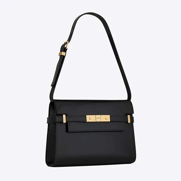 Túi Đeo Vai Nữ Yves Saint Laurent YSL Manhattan Small Shoulder Bag In Box 6756260SX0W1000 Màu Đen