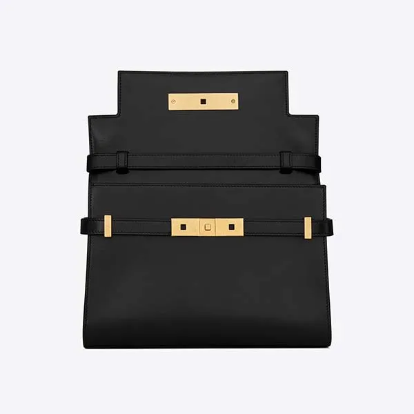 Túi Đeo Vai Nữ Yves Saint Laurent YSL Manhattan Small Shoulder Bag In Box 6756260SX0W1000 Màu Đen