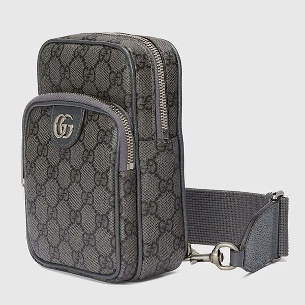 Túi Đeo Vai Unisex Gucci Ophidia GG Mini Shoulder Bag 752565UULHK8576 Màu Xám Đen - Túi xách - Vua Hàng Hiệu