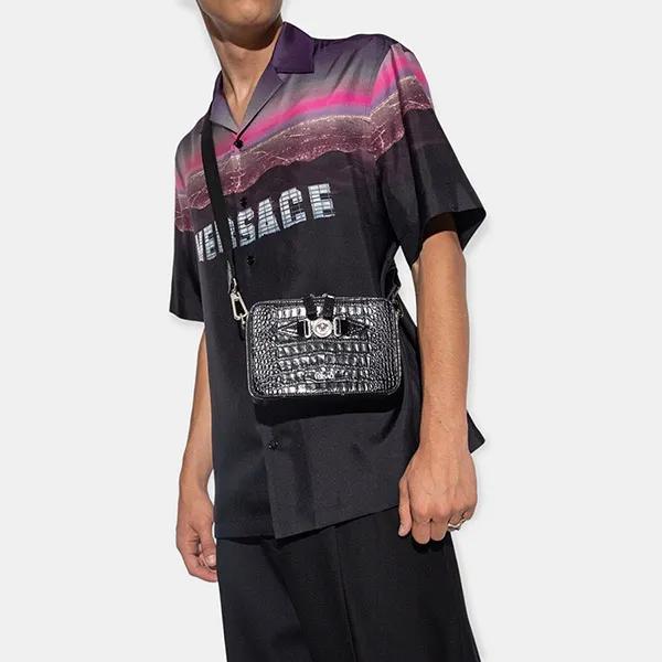 Túi Đeo Vai Versace Medusa Biggie Messenger Bag 1011994A087111B00P Màu Đen