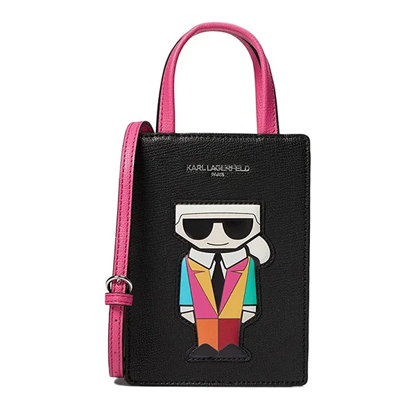 Túi Đựng Điện Thoại Nữ Karl Lagerfeld Maybelle Crossbody Màu Đen Hồng - Túi xách - Vua Hàng Hiệu