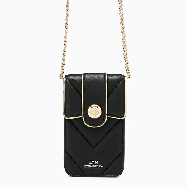 Túi Đựng Điện Thoại Nữ Lyn Cameron Mobile Pocket Wallets On Chain Black LL23FWF079 Màu Đen - Túi xách - Vua Hàng Hiệu