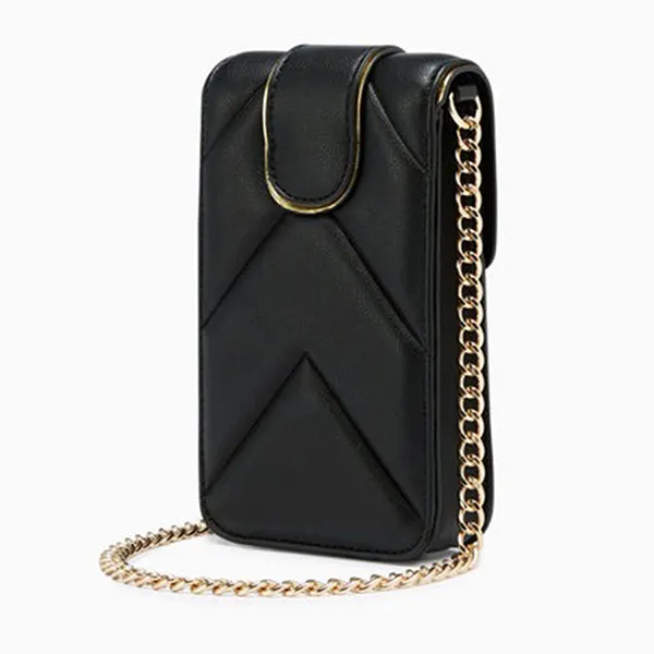 Túi Đựng Điện Thoại Nữ Lyn Cameron Mobile Pocket Wallets On Chain Black LL23FWF079 Màu Đen - Túi xách - Vua Hàng Hiệu