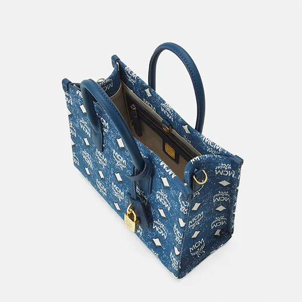Túi Tote MCM Munchen Bag Màu Xanh Navy - Túi xách - Vua Hàng Hiệu