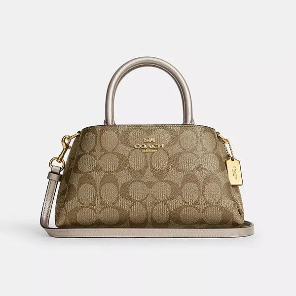 Túi Xách Nữ Coach Zuri Crossbody In Signature Canvas CN308 Màu Nâu Khaki - Túi xách - Vua Hàng Hiệu