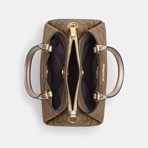 Túi Xách Nữ Coach Zuri Crossbody In Signature Canvas CN308 Màu Nâu Khaki - Túi xách - Vua Hàng Hiệu