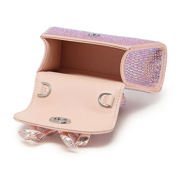 Túi Xách Nữ Self-Portrait Rhinestone Bow Micro Bag Màu Hồng - Túi xách - Vua Hàng Hiệu