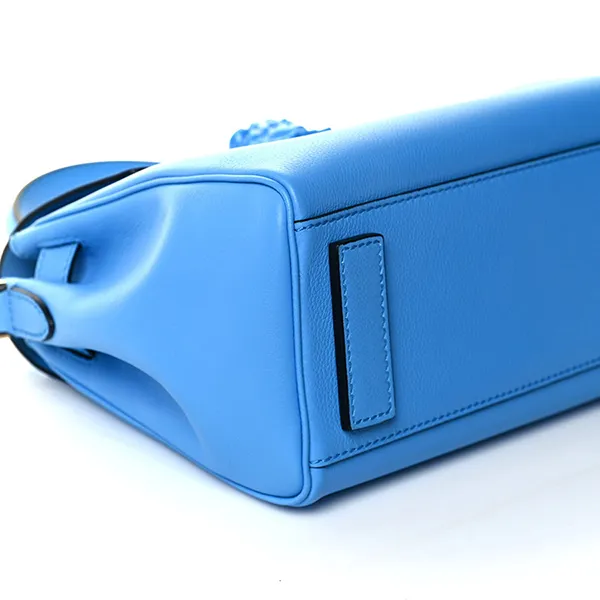 Túi Xách Nữ Versace Calfskin Medium La Medusa Bag DV 898987 Màu Xanh Blue