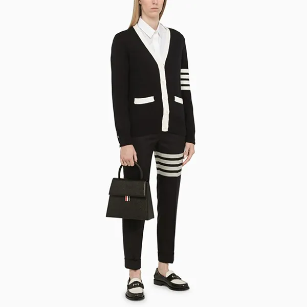Túi Xách Tay Nữ Thom Browne Trapeze Top Handle Bag UAG053A 00198 Màu Đen