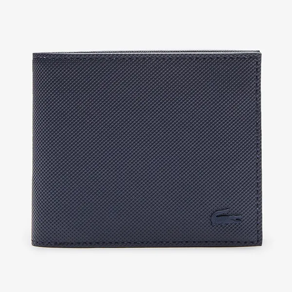 Ví Nam Lacoste Men's Classic Petit Piqué Three Card Wallet NH2309HC 021 Màu Xanh Navy