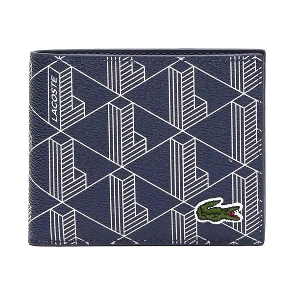 Ví Lacoste The Blend Monogram Print NH4483BG Màu Xanh Navy
