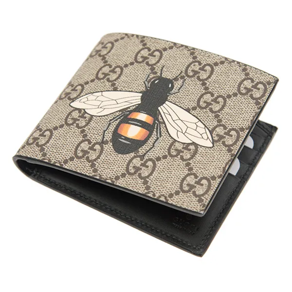 Ví Nam Gucci Bee Print GG Supreme Màu Nâu - Túi xách - Vua Hàng Hiệu