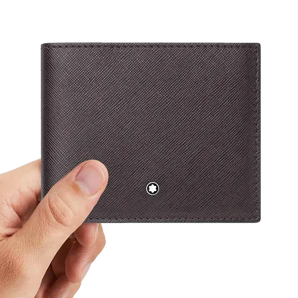 Ví Nam Montblanc Sartorial Wallet 6CC MB 128586 Màu Nâu Đen