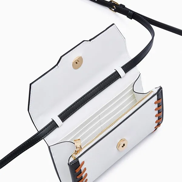 Ví Nữ Lyn Yoanna Wallets On Chain LL23FWF102 White Màu Trắng Đen