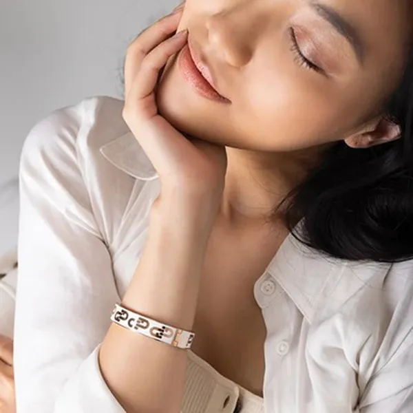 Vòng Đeo Tay Furla Arch Double Màu Vàng Hồng Size 58mm