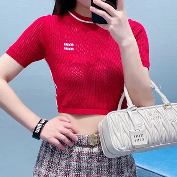 Vòng Đeo Tay Miu Miu Plex 23SS Màu Đen Size S