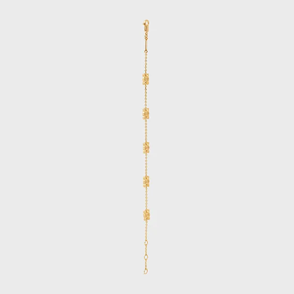 Vòng Đeo Tay Nữ Celine Triomphe Mini Triomphe Bracelet In Brass With Gold Finish Màu Vàng - Trang sức - Vua Hàng Hiệu