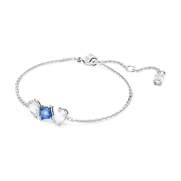 Vòng Đeo Tay Nữ Swarovski Mesmera Bracelet Mixed Cuts, Blue, Rhodium Plated 5668359 Màu Bạc Phối Xanh