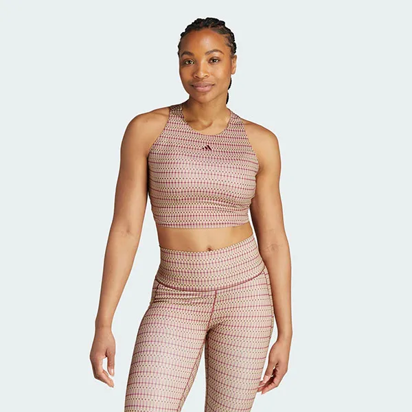 Áo Ba Lỗ Adidas Tank Top Yoga Studio HY9234 Màu Đỏ Nâu Size S - Thời trang - Vua Hàng Hiệu
