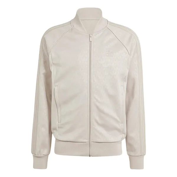 Áo Bomber Adidas Track Top Graphic Monogram SST IJ5688 Màu Be
