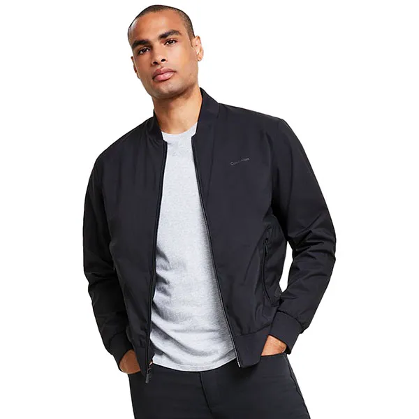 Áo Bomber Nam Calvin Klein CK Men's Logo Print SP40592214 Màu Đen Size M - Thời trang - Vua Hàng Hiệu
