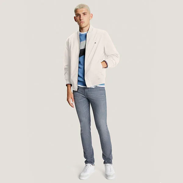 Áo Bomber Nam Tommy Hilfiger Jacket 78J9384 - 8P0 Màu Trắng Size M