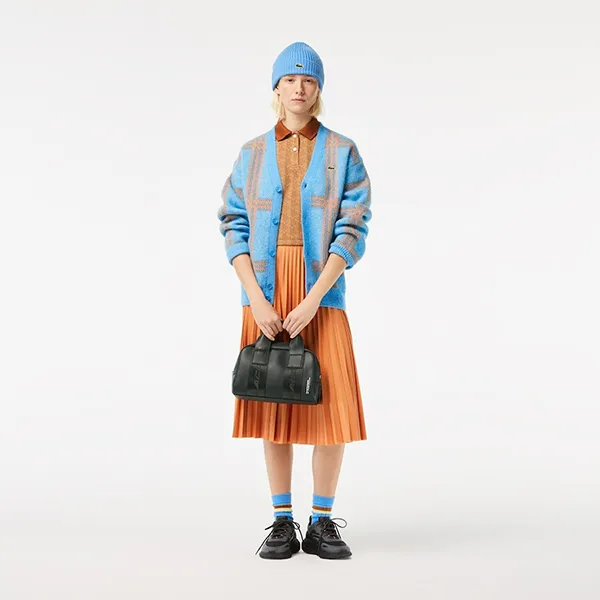 Áo Cardigan Lacoste Tartan Pattern Wool Màu Xanh Blue - Thời trang - Vua Hàng Hiệu