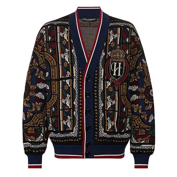 Áo Cardigan Nam Dolce & Gabbana D&G G9RI1T Phối Màu Size S - Thời trang - Vua Hàng Hiệu