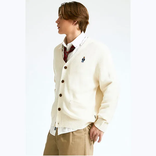 Áo Cardigan WHOAU Steve Vsneck WHCKD4901U Màu Trắng Be - Thời trang - Vua Hàng Hiệu