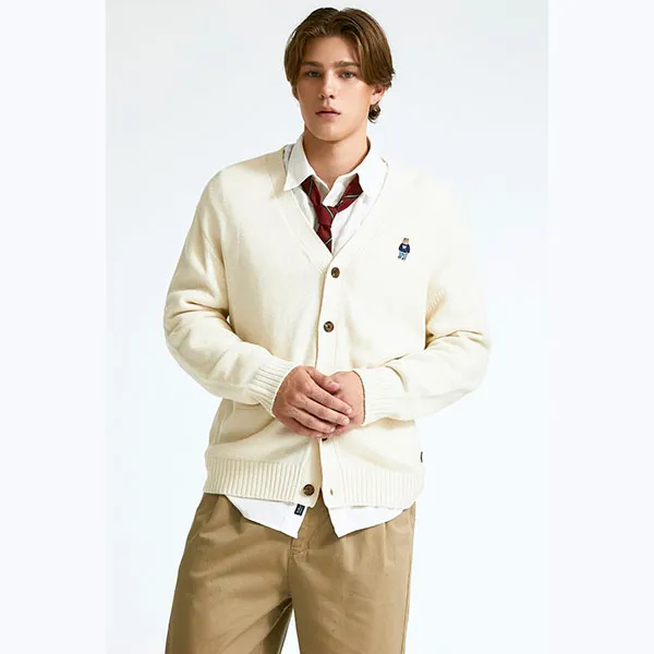 Áo Cardigan WHOAU Steve Vsneck WHCKD4901U Màu Trắng Be - Thời trang - Vua Hàng Hiệu