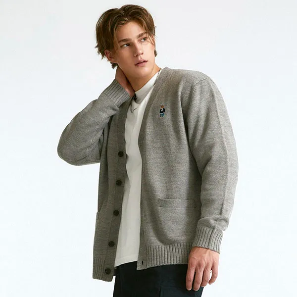 Áo Cardigan WHOAU Steve Vsneck WHCKD4901U Màu Xám