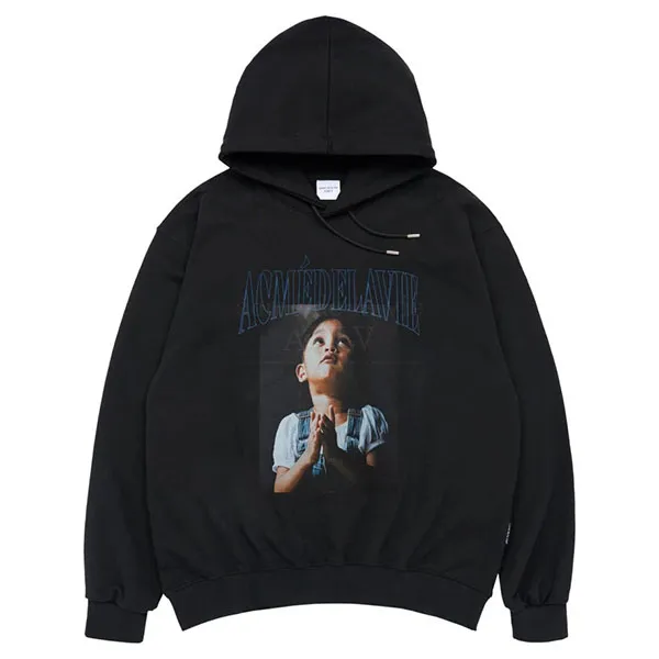 Áo Hoodie Acmé De La Vie ADLV Baby Face Dtp Pray Girl Màu Đen Size 1