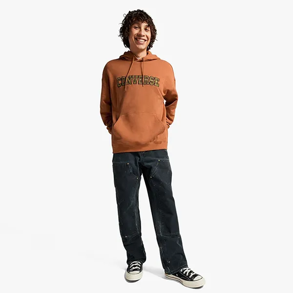 Áo Hoodie Converse Elevated Logo 025629A03 Màu Nâu