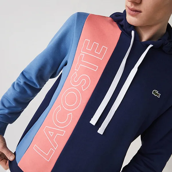 Áo Hoodie Lacoste Hooded Lettered Colourblock Fleece SH0178-51 Phối Màu