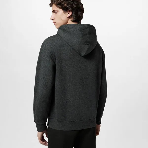 Áo Hoodie Louis Vuitton LV 1AF382 Printed Cotton Màu Xám Đậm